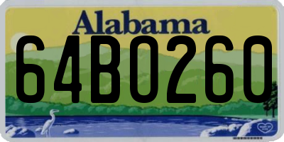 AL license plate 64BO260