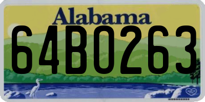 AL license plate 64BO263