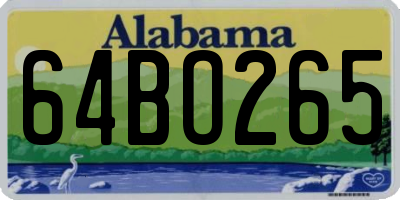 AL license plate 64BO265
