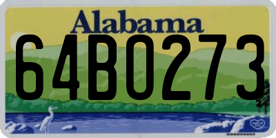 AL license plate 64BO273