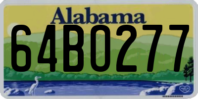 AL license plate 64BO277