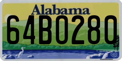 AL license plate 64BO280