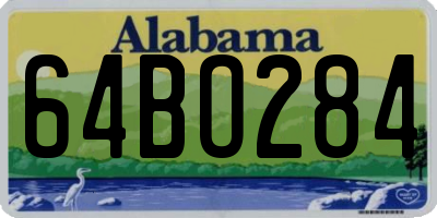 AL license plate 64BO284