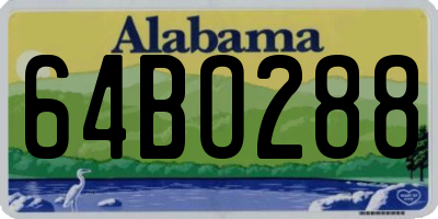 AL license plate 64BO288