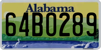 AL license plate 64BO289