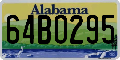 AL license plate 64BO295