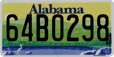 AL license plate 64BO298