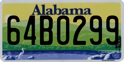 AL license plate 64BO299