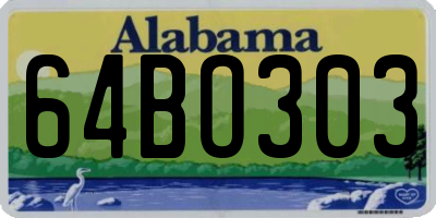 AL license plate 64BO303