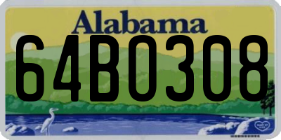 AL license plate 64BO308