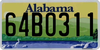 AL license plate 64BO311