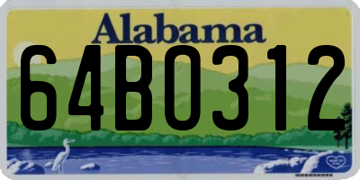 AL license plate 64BO312