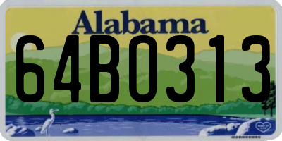 AL license plate 64BO313