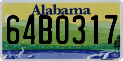 AL license plate 64BO317