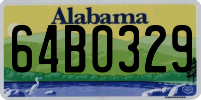 AL license plate 64BO329
