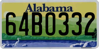 AL license plate 64BO332