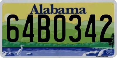 AL license plate 64BO342