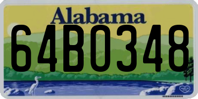 AL license plate 64BO348