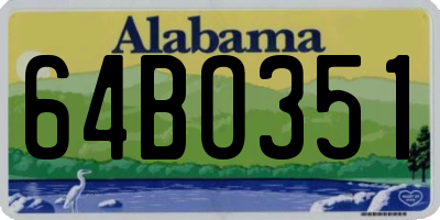 AL license plate 64BO351