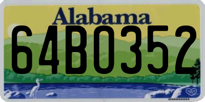AL license plate 64BO352
