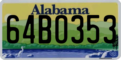 AL license plate 64BO353