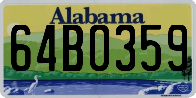 AL license plate 64BO359