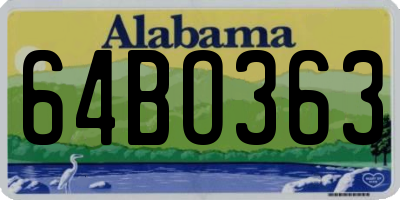 AL license plate 64BO363
