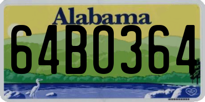 AL license plate 64BO364