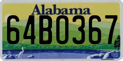 AL license plate 64BO367