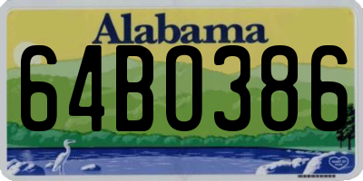 AL license plate 64BO386