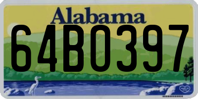 AL license plate 64BO397