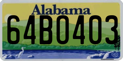 AL license plate 64BO403