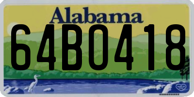 AL license plate 64BO418