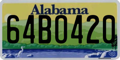 AL license plate 64BO420