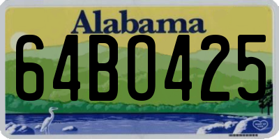 AL license plate 64BO425