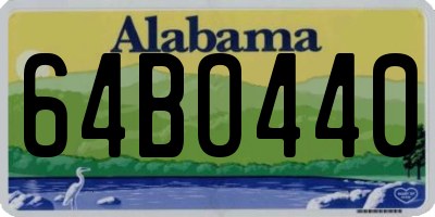 AL license plate 64BO440