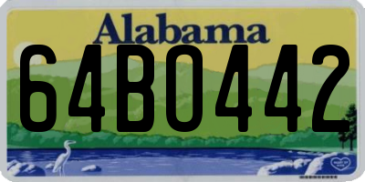 AL license plate 64BO442