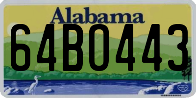 AL license plate 64BO443