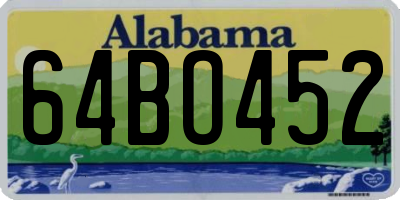 AL license plate 64BO452
