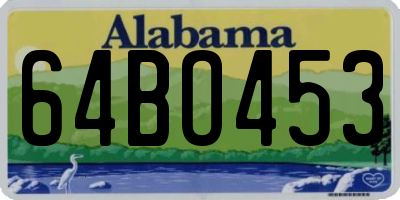AL license plate 64BO453