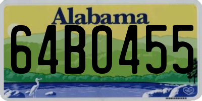 AL license plate 64BO455