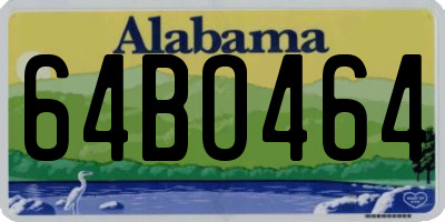 AL license plate 64BO464