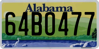 AL license plate 64BO477
