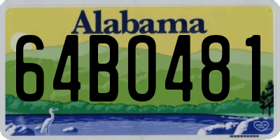 AL license plate 64BO481