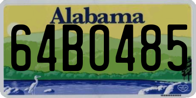 AL license plate 64BO485