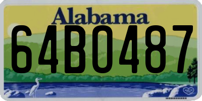 AL license plate 64BO487