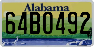 AL license plate 64BO492