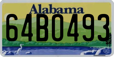AL license plate 64BO493