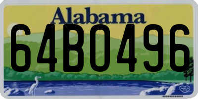 AL license plate 64BO496