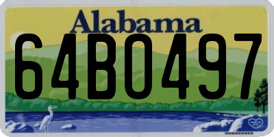 AL license plate 64BO497